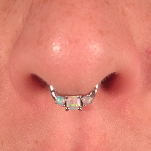 14k Gold Horizontal Princess Clicker Customer Photo